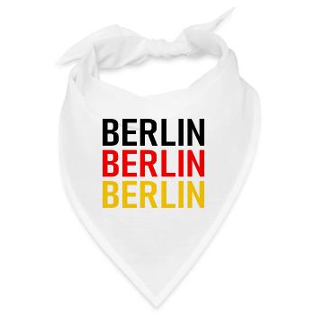 Berlin Deutschland Germany Nationalfarben - Bandana - Weiß - Vorne
