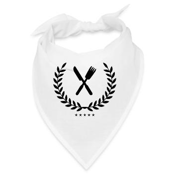 besteck wappen - Bandana - Weiß - Vorne