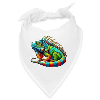 Leguan - Bandana - Weiß - Vorne