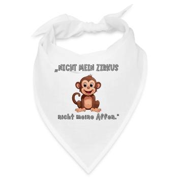 Nicht mein Zirkus nicht mein Affe - Bandana - Weiß - Vorne