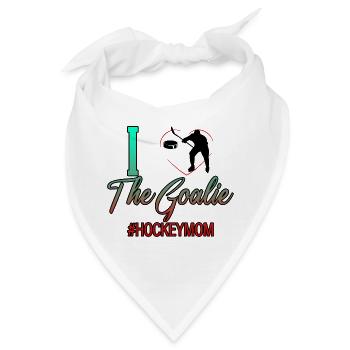 I Love The Goalie #hockeymom 4 - Bandana - Weiß - Vorne