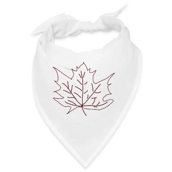 Herbstsaison Ahorn Blatt Herbst - Bandana - Weiß - Vorne