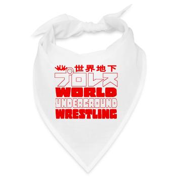 world underground wrestling - Bandana - Weiß - Vorne