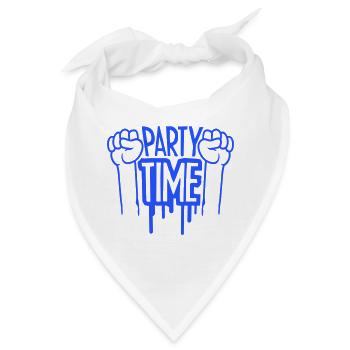 Party Time Crew Logo Feiern Team Freunde Mitglied - Bandana - Weiß - Vorne