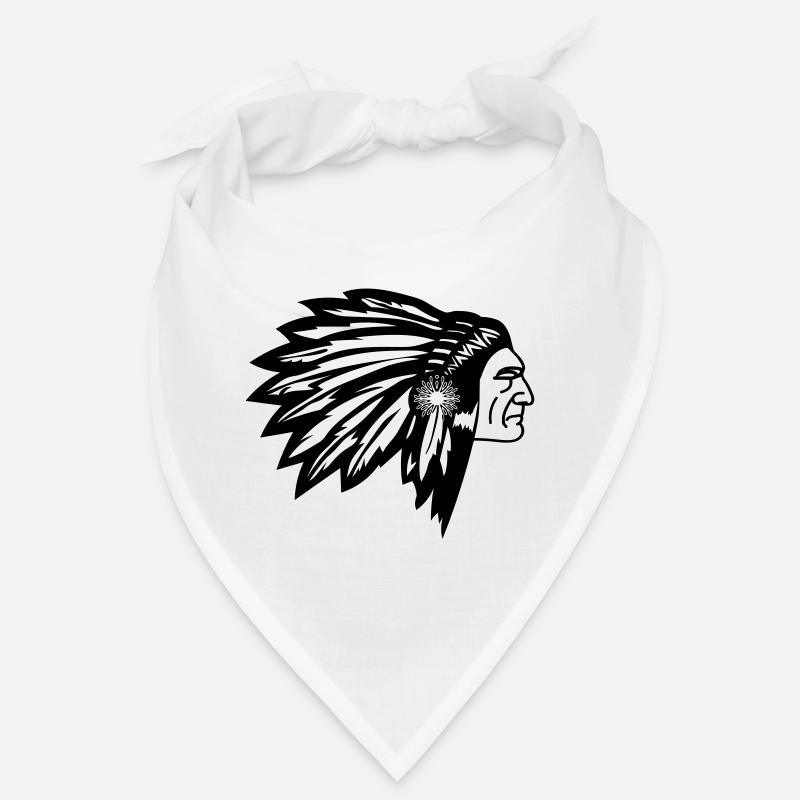 Proud Indian Chief Face Head Side Bandana