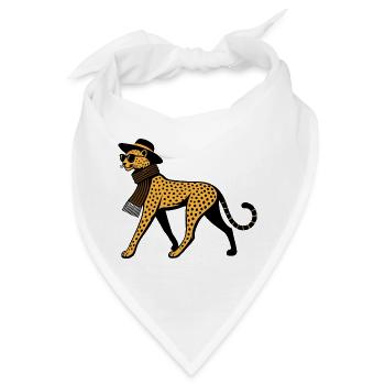 Leoparden-Chic - Bandana - Weiß - Vorne
