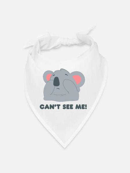 Koala Design "CAN ́T SEE ME" - Bandana - white