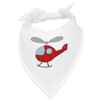 hubschrauber - Bandana - Weiß - Vorne