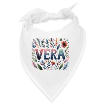 Vera Name Vorname Watercolor - Bandana - Weiß - Vorne