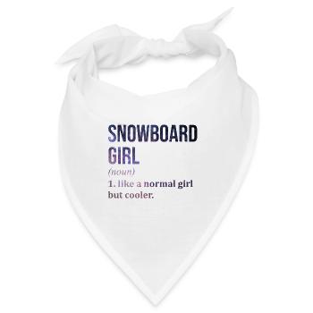 Snowboard Snowboard Snowboard - Bandana - Weiß - Vorne