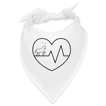 Pferdeliebe - Bandana - Weiß - Vorne