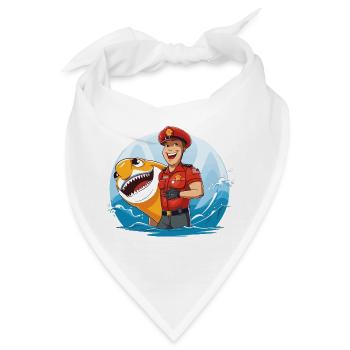 Rettungsschwimmer Flosse - Bandana - Weiß - Vorne