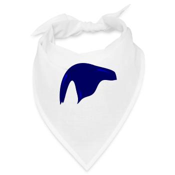 Weihnachtsmütze blau - Bandana - Weiß - Vorne