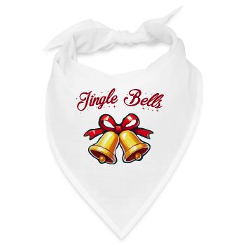 Glocken Jingle Bells - Bandana - Weiß - Vorne