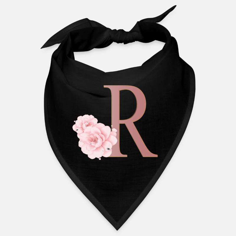 Buchstabe R mit Blumen Bandana
