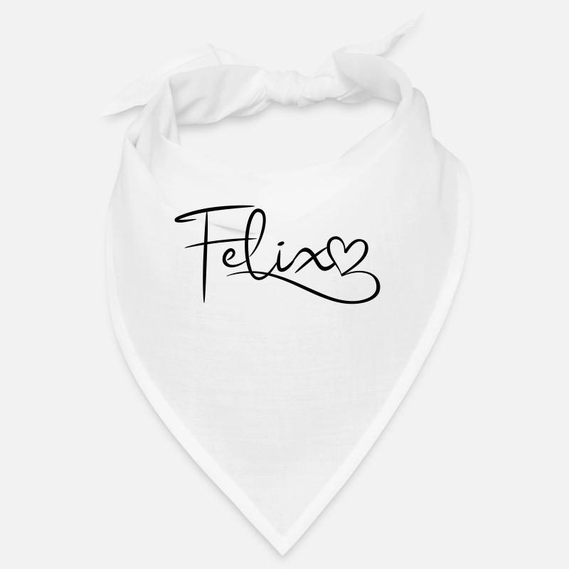 Felix, last name, first name, heart décor Bandana