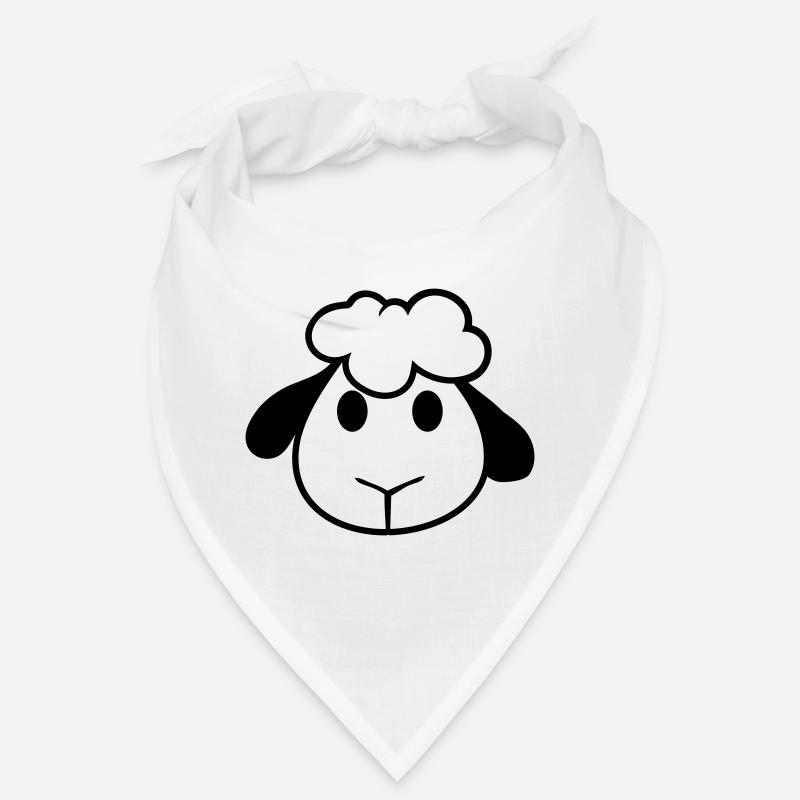 Mouton Visage Tête Mignon Mignon Agneau Cool Bande dessinée Bandana