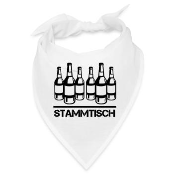 bierflasche stammtisch - Bandana - Weiß - Vorne