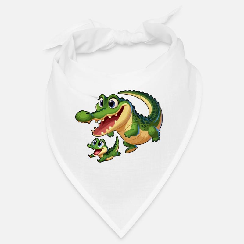 Crocodile mère et enfant gambadant Bandana
