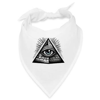 All sehendes Auge verschwörung illuminati geheim p - Bandana - Weiß - Vorne