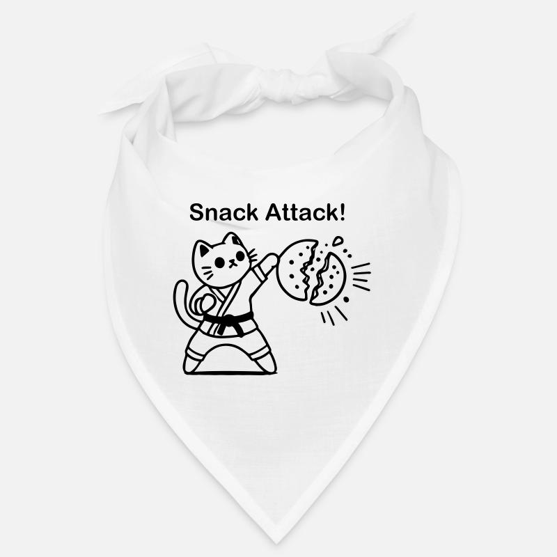 Karaté Chat frappant un biscuit - Snack Attack Design Bandana
