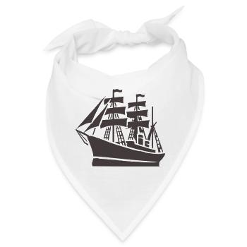Schiff Schifffahrt - Bandana - Weiß - Vorne