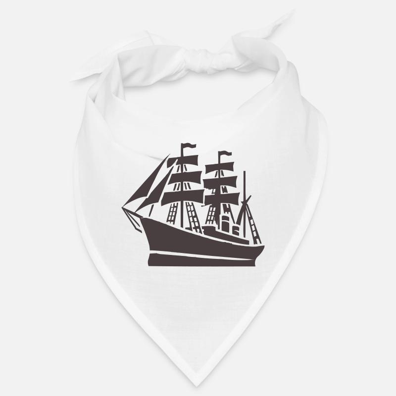 Schiff Schifffahrt - Bandana - Weiß