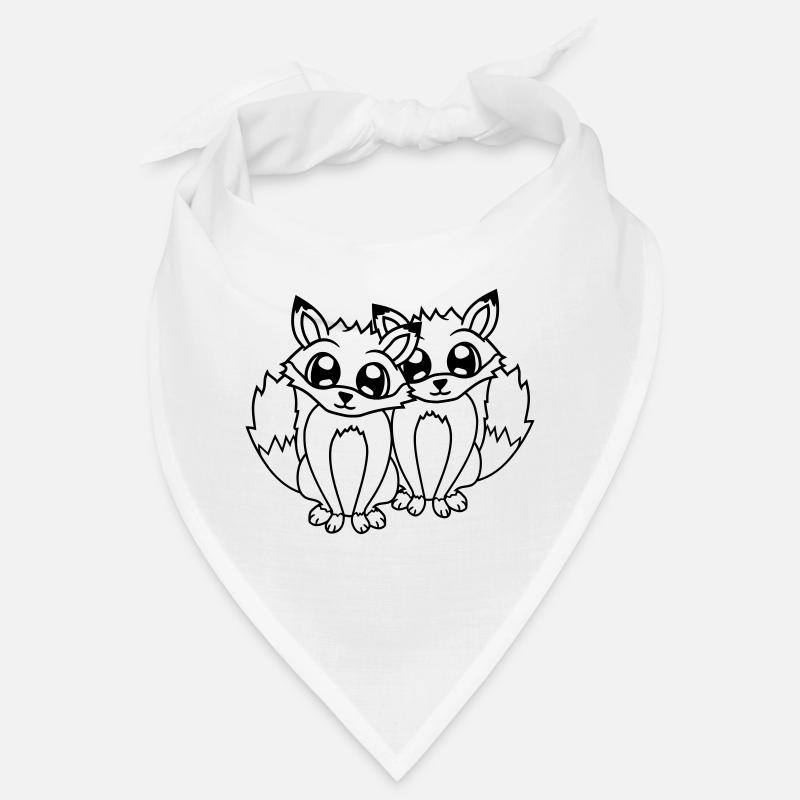 2 Foxes Friends Red Fox Two Wild Animals Team Bandana