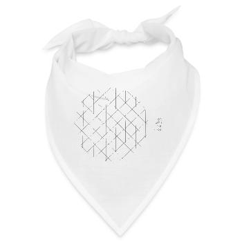 Linien - Bandana - Weiß - Vorne