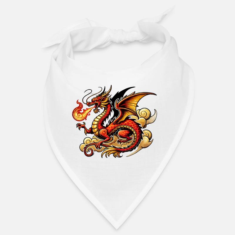 china drache - Bandana - Weiß