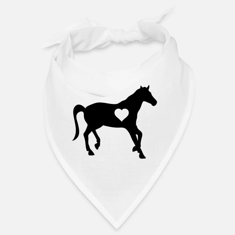Cheval amour coeur Bandana