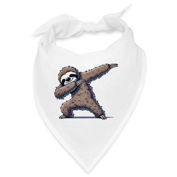 Faultier Dabbing - Bandana - Weiß - Vorne