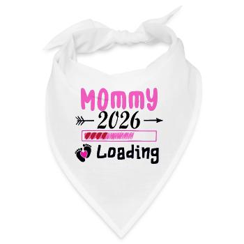 Mommy 2026 Loading Werdende Mutter - Bandana - Weiß - Vorne