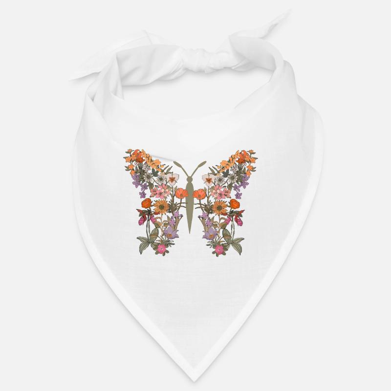 Frauen Boho Wildblume Sommer Blumen Schmetterling Bandana