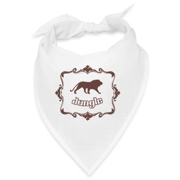 Löwe und Dschungel - Bandana - Weiß - Vorne