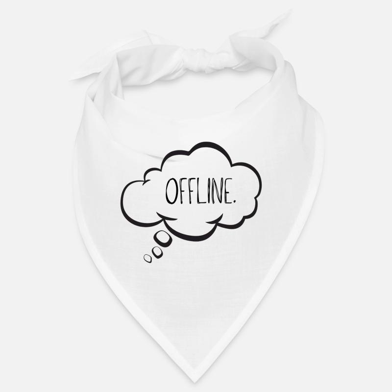 Auszeit Statement Design Denkblase - OFFLINE - Bandana - Weiß