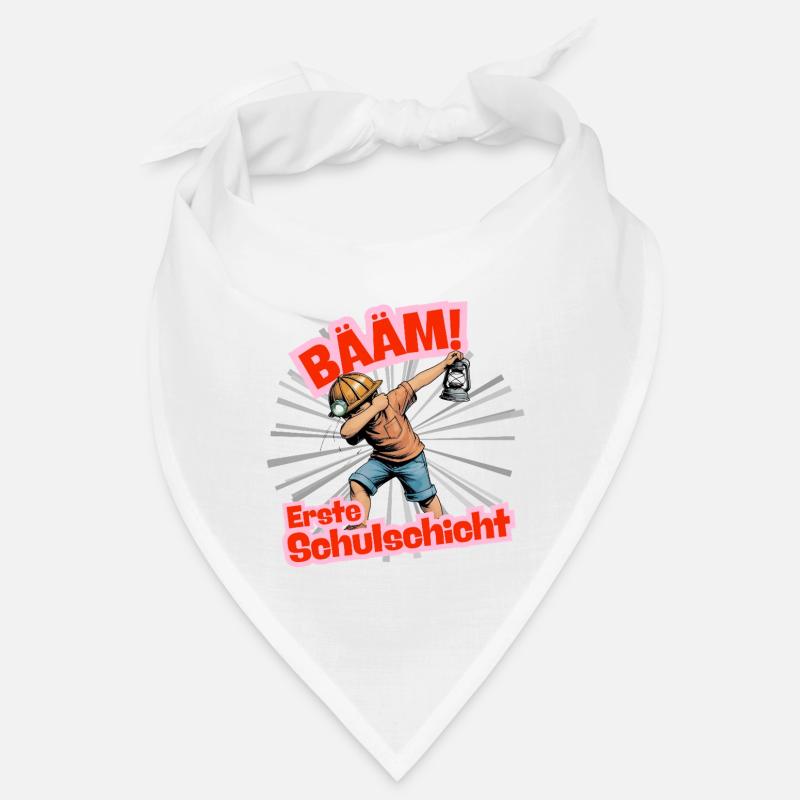 Erste Klasse Schulkind Einschulung Ruhrpott - Bandana - Weiß