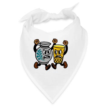 bembel geripptes - Bandana - Weiß - Vorne