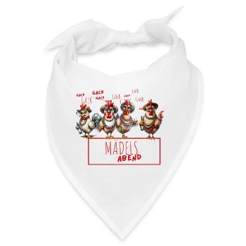 Mädelsabend Chicken Hühnerhaufen Frauen Stammtisch - Bandana - Weiß - Vorne
