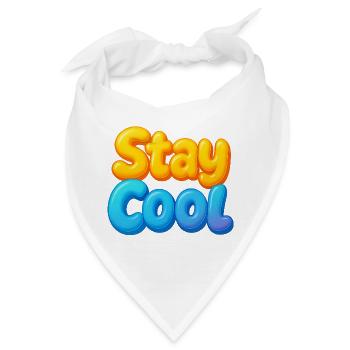Bunte Wolken Spruch Design - Bandana - Weiß - Vorne