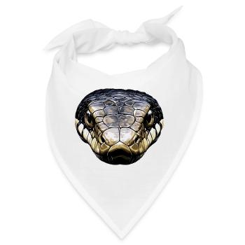 Schlange Python Kobra Klapperschlange Schlangen - Bandana - Weiß - Vorne