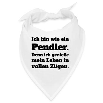 Pendler genießen ihr Leben in vollen Zügen - Bandana - Weiß - Vorne
