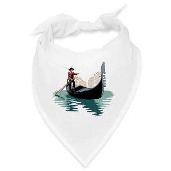 Venezianisches Gondel-Abenteuer - Bandana - Weiß - Vorne