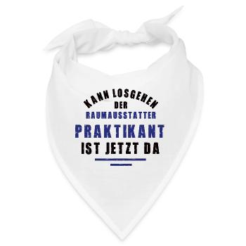 Praktikant Raumausstatter Praktikum Dekorateur - Bandana - Weiß - Vorne