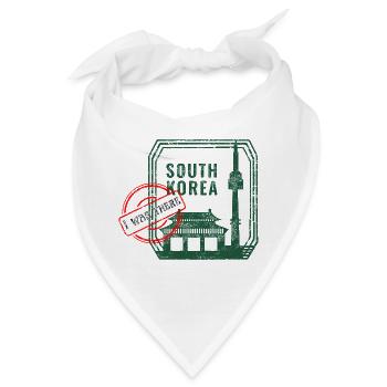 South Korea Souvenir – I Was There Design - Bandana - Weiß - Vorne