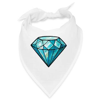 Wasserfarben Kristalldiamant - Bandana - Weiß - Vorne