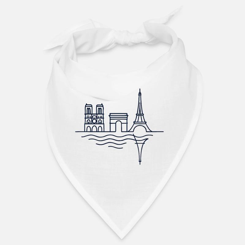 Pariser Linien: Eiffelturm und Arc de Triomphe Bandana