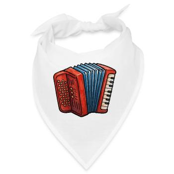 Akkordeon Farbspiel Retro - Bandana - Weiß - Vorne
