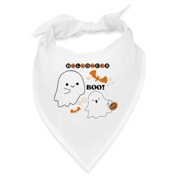 Kleine Geister Halloween Szene - Bandana - Weiß - Vorne