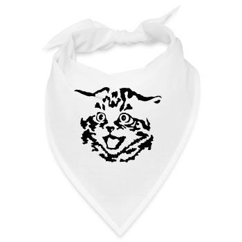 Kätzchen - Bandana - Weiß - Vorne